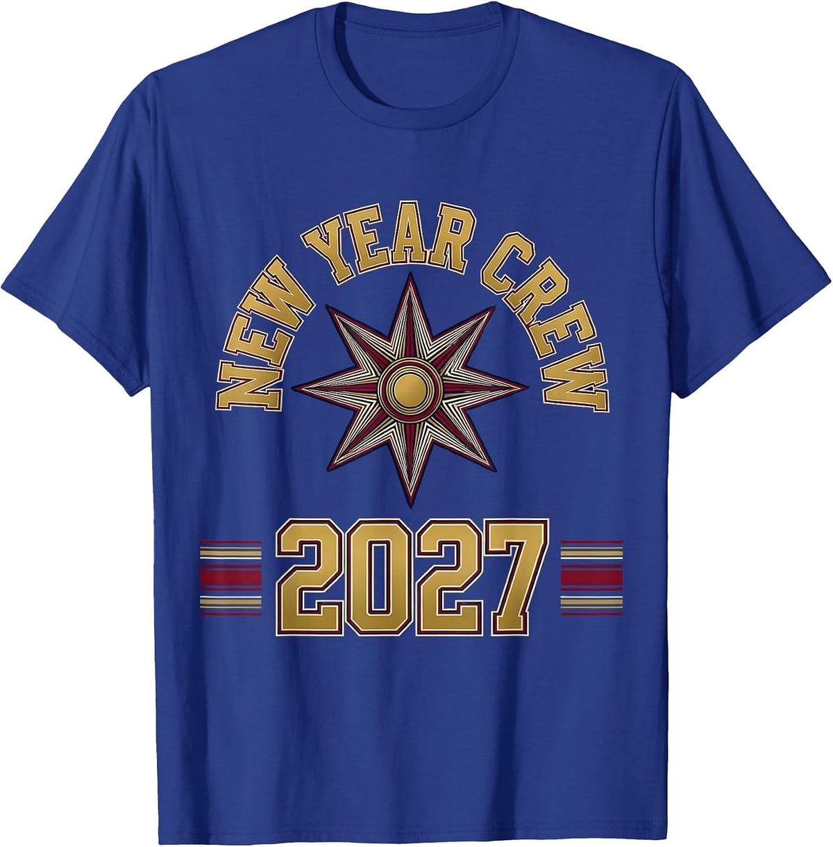 New Year Crew 2027 Sports Family Party Celebration T-Shirt - Royal Blue