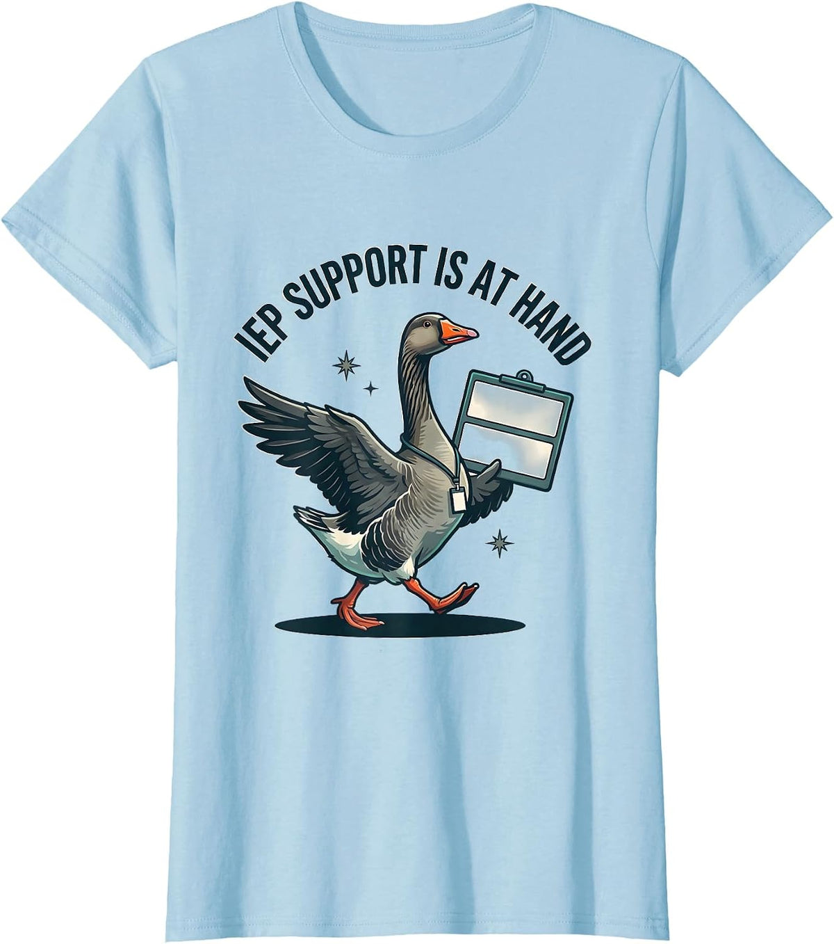 IEP Support Is At Hand Funny Special Education Teacher SPED T-Shirt - Baby Blue