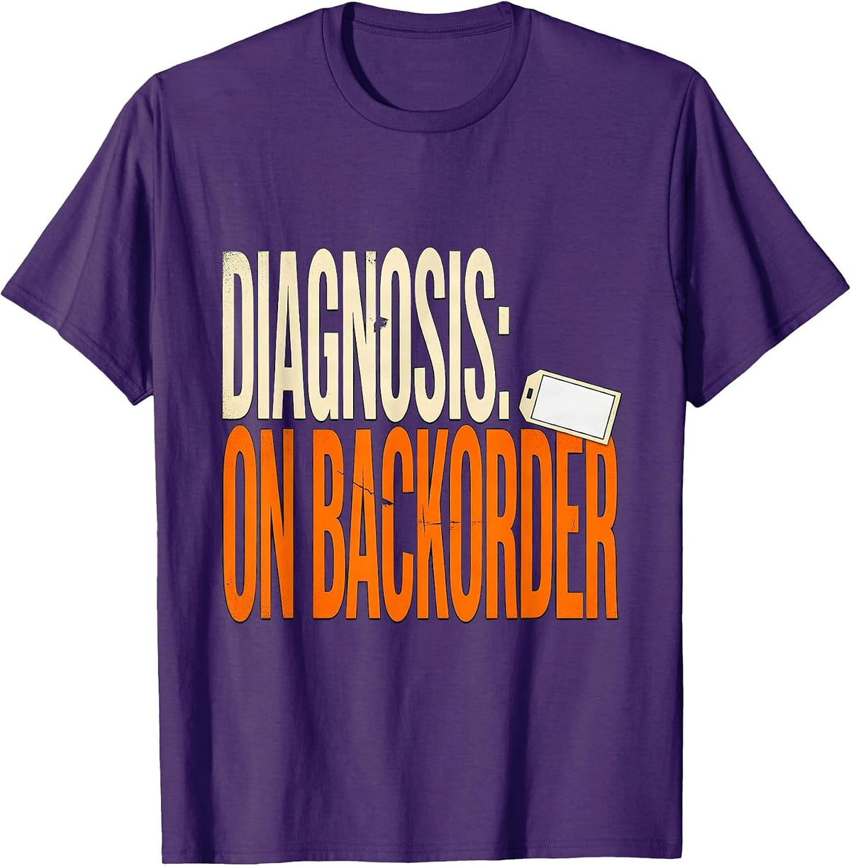 Diagnosis: On Backorder Funny Mechanic Auto Repair T-Shirt - Purple