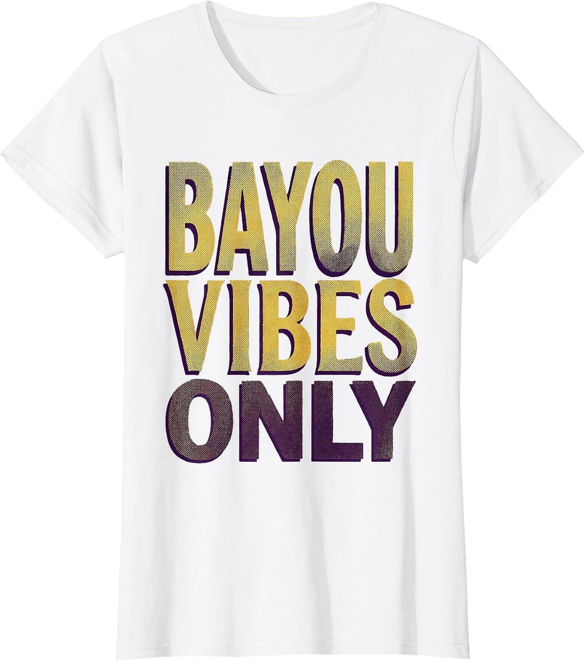 Bayou Vibes Only Mardi Gras Design T-Shirt - White