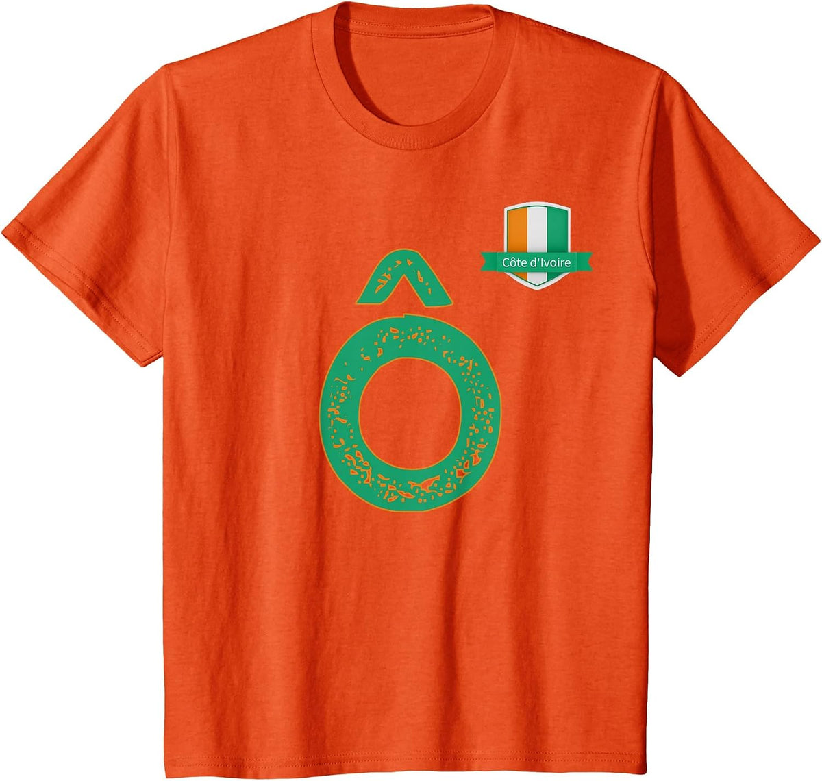 Team Flag Group Apparel - ô - Côte D'Ivoire Ivory Coast T-Shirt - Orange