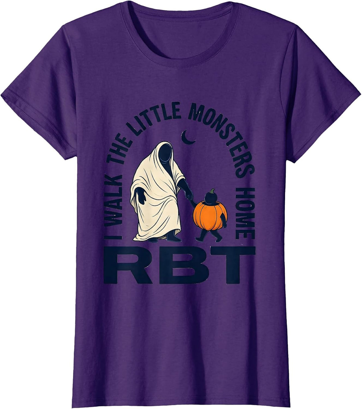 Women's I Walk The Little Monsters Home RBT Para Normal Activities T-Shirt - Purple