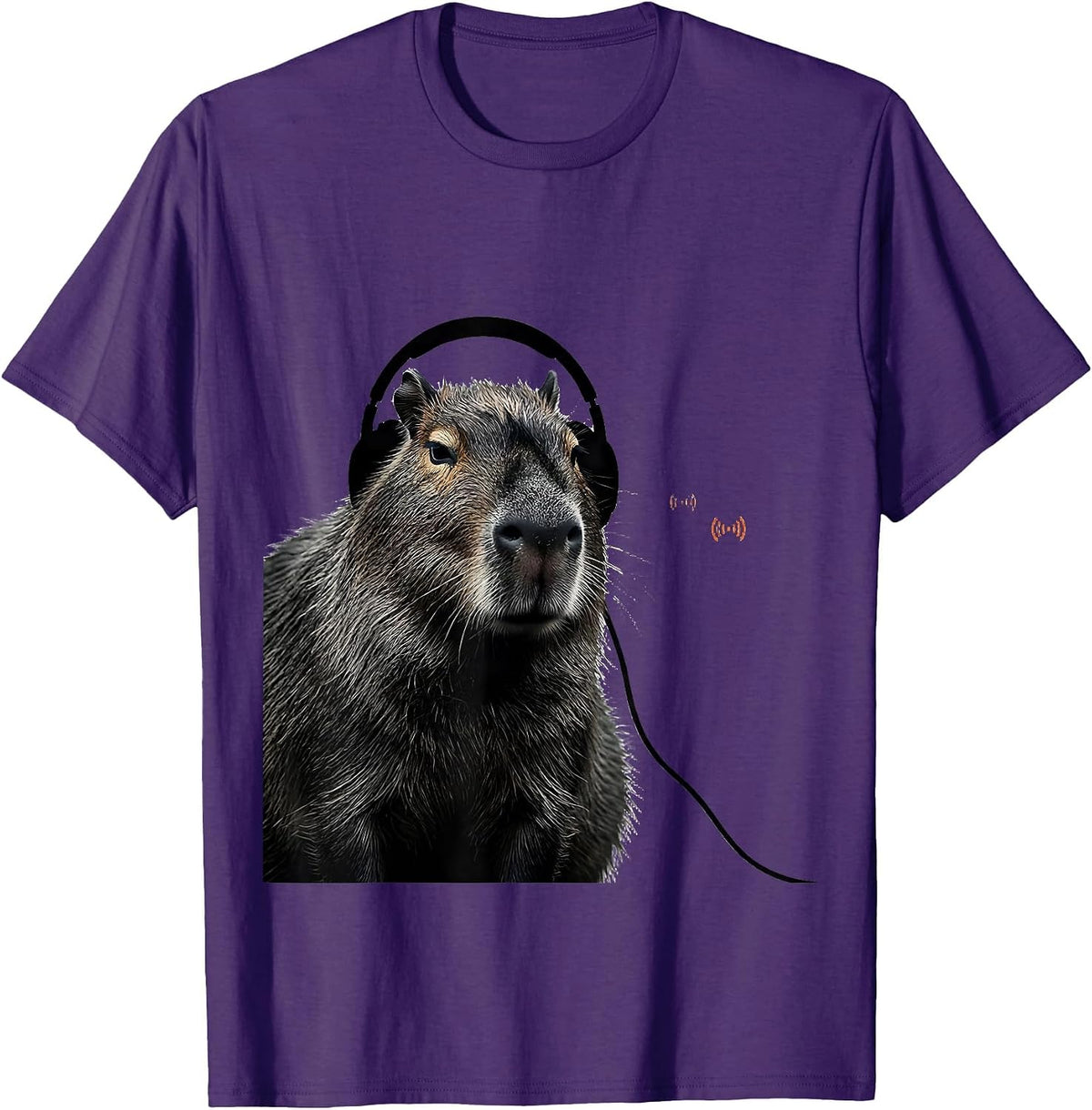 Capybara Gamer Minimalist Funny Animal Lover T-Shirt - Purple