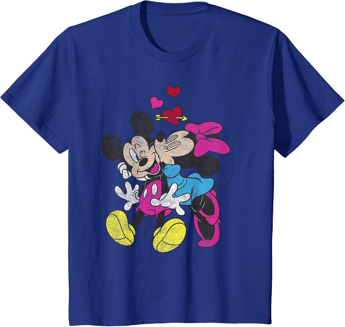 Disney Mickey and Friends Valentine's Day Mickey and Minnie T-Shirt - Royal Blue