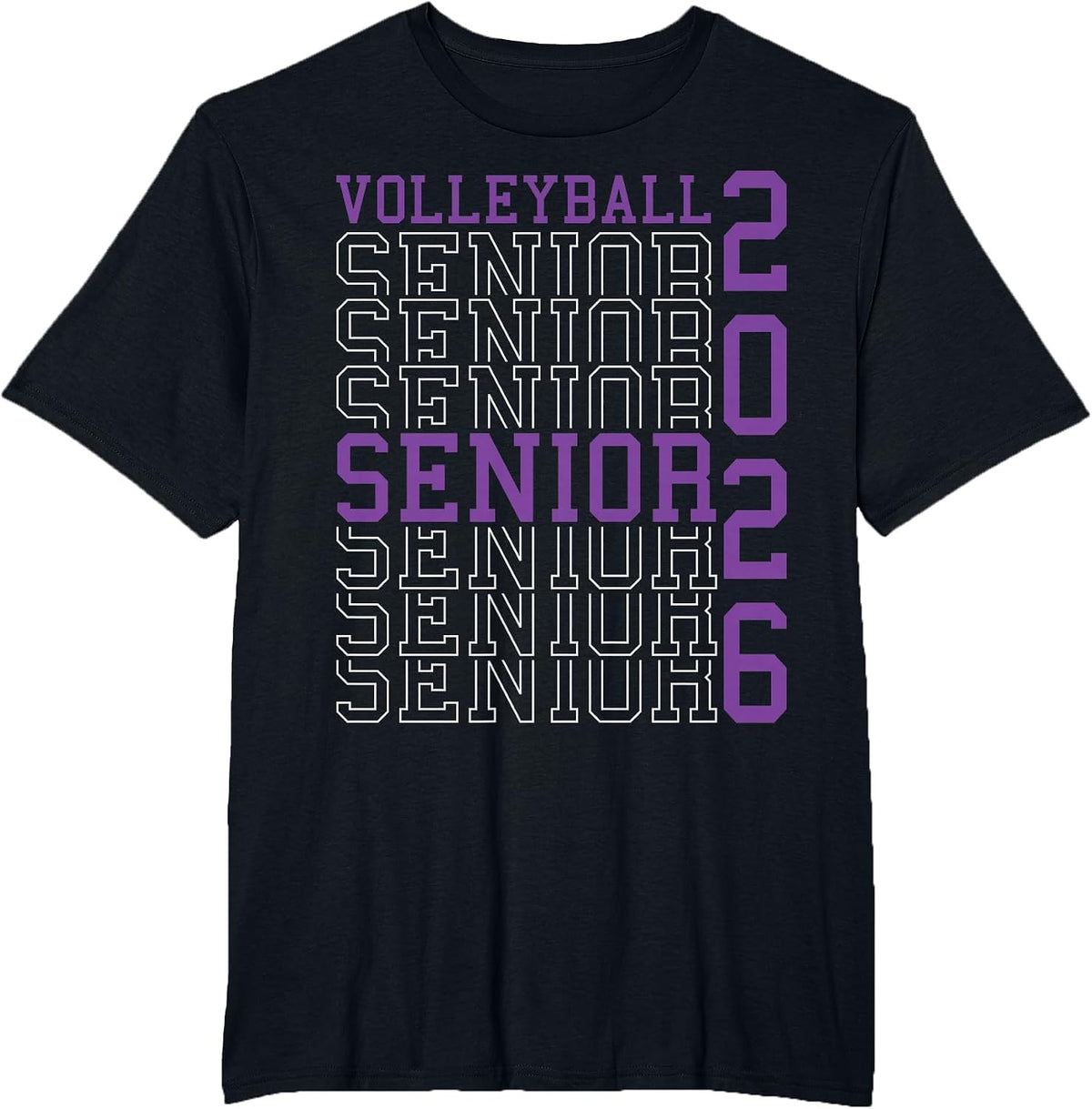 Volleyball Senior Night Volleyball Senior 2026 Graduation 54 T-Shirt - Black