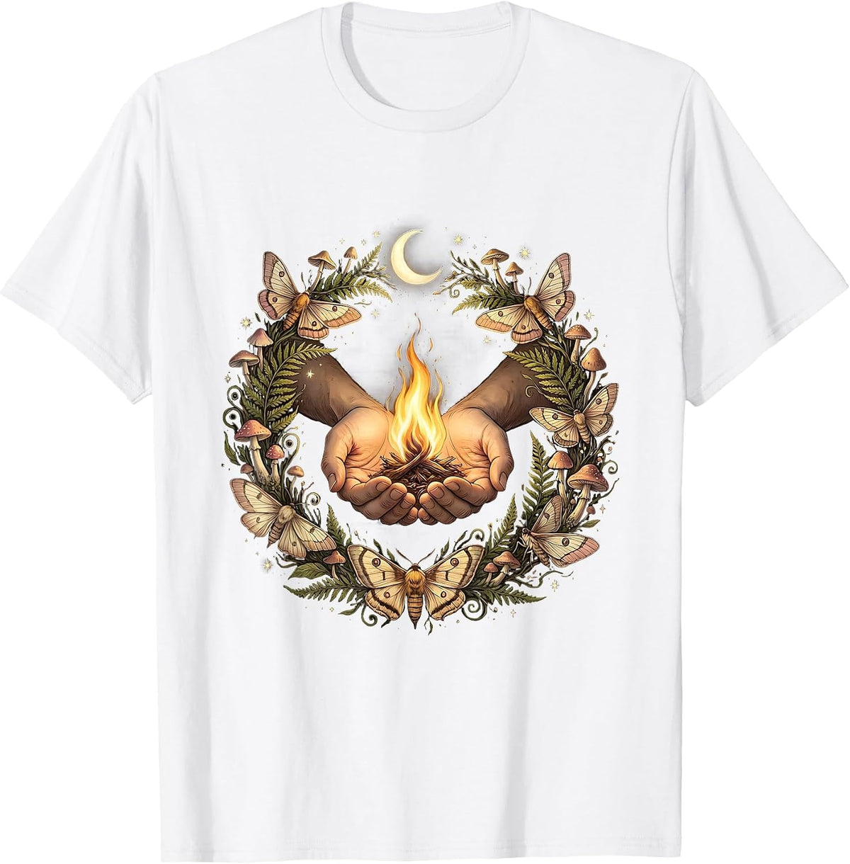 Men's Suicide Awareness Hand Holding Lit Match Dark Cave T-Shirt - White