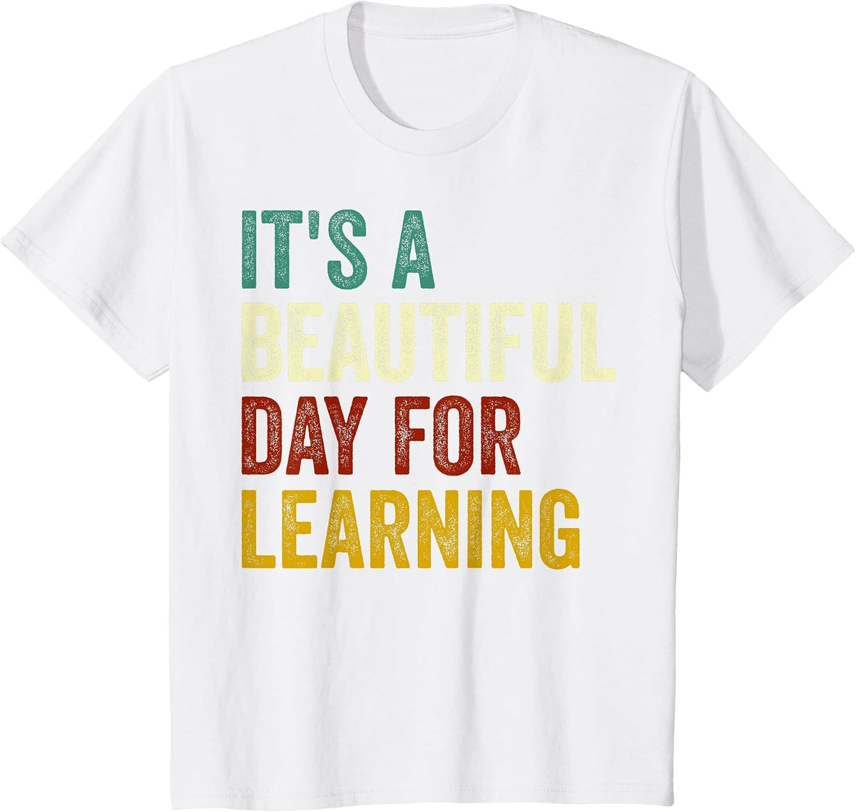 It's Beautiful Day for Learning Retro Teacher Students Women T-Shirt - White