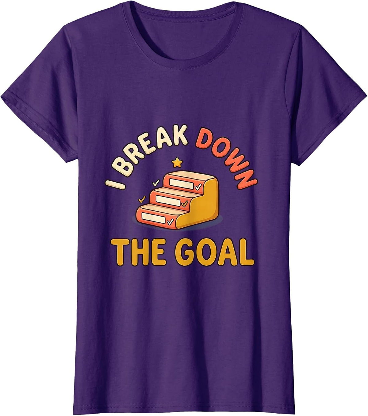 Women's I Break Down The Goal Cute Kawaii Special Education Teacher T-Shirt - Purple