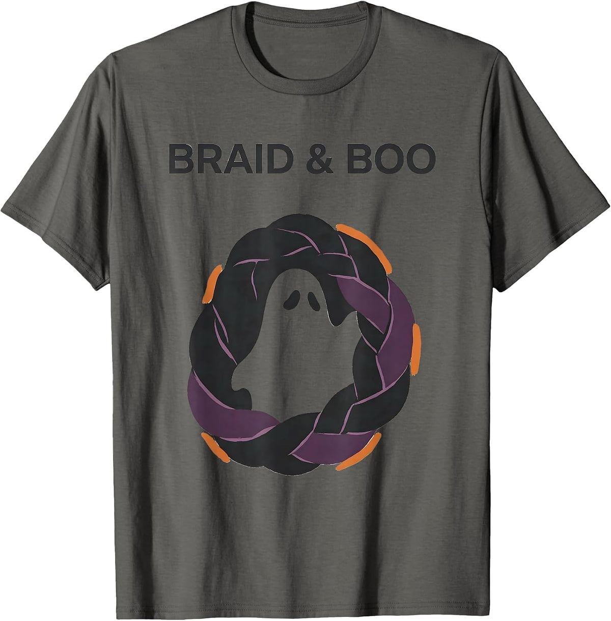 Braid & Boo Editorial Conceptual Halloween Skeleton T-Shirt - Asphalt Grey