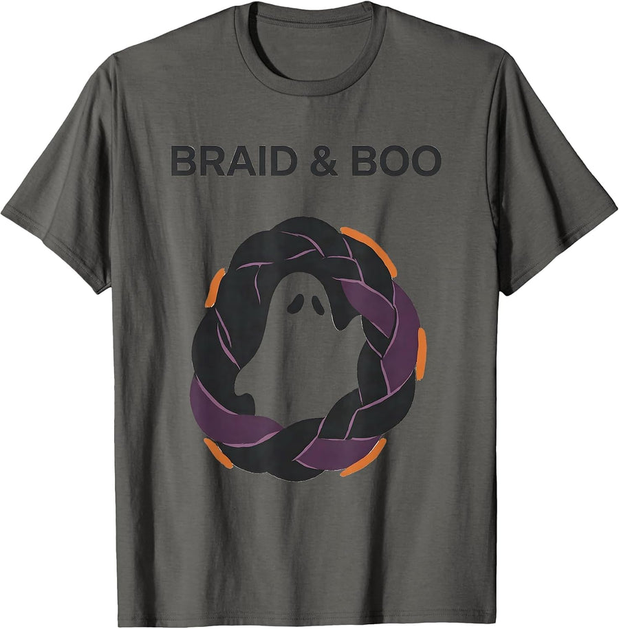 Braid & Boo Editorial Conceptual Halloween Skeleton T-Shirt - Asphalt Grey