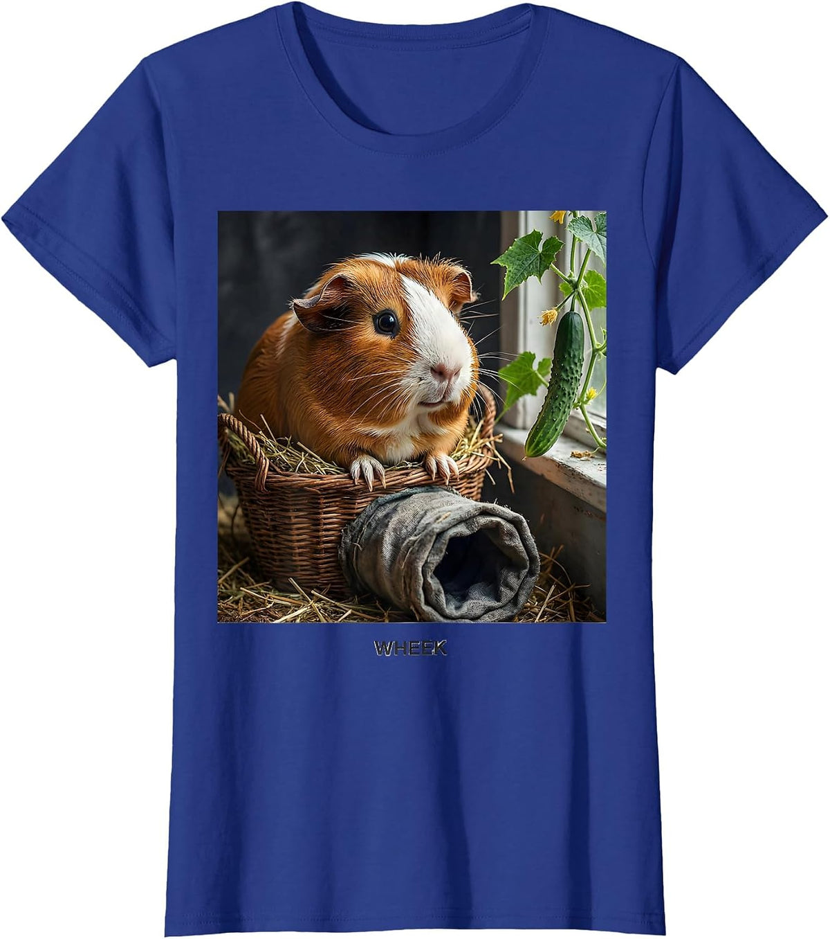 Women's Wheek Funny Guinea Pig Farm Animal Lover Gift for Pig Lovers T-Shirt - Royal Blue