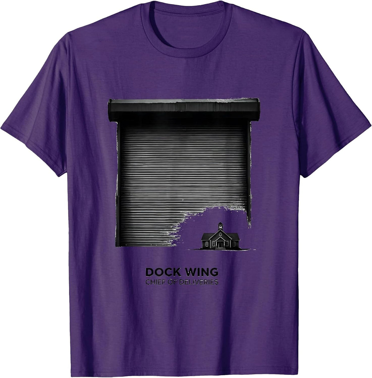 Men's Dock Wing Chief Of Deliveries Funny School Custodian Janitor T-Shirt - Purple