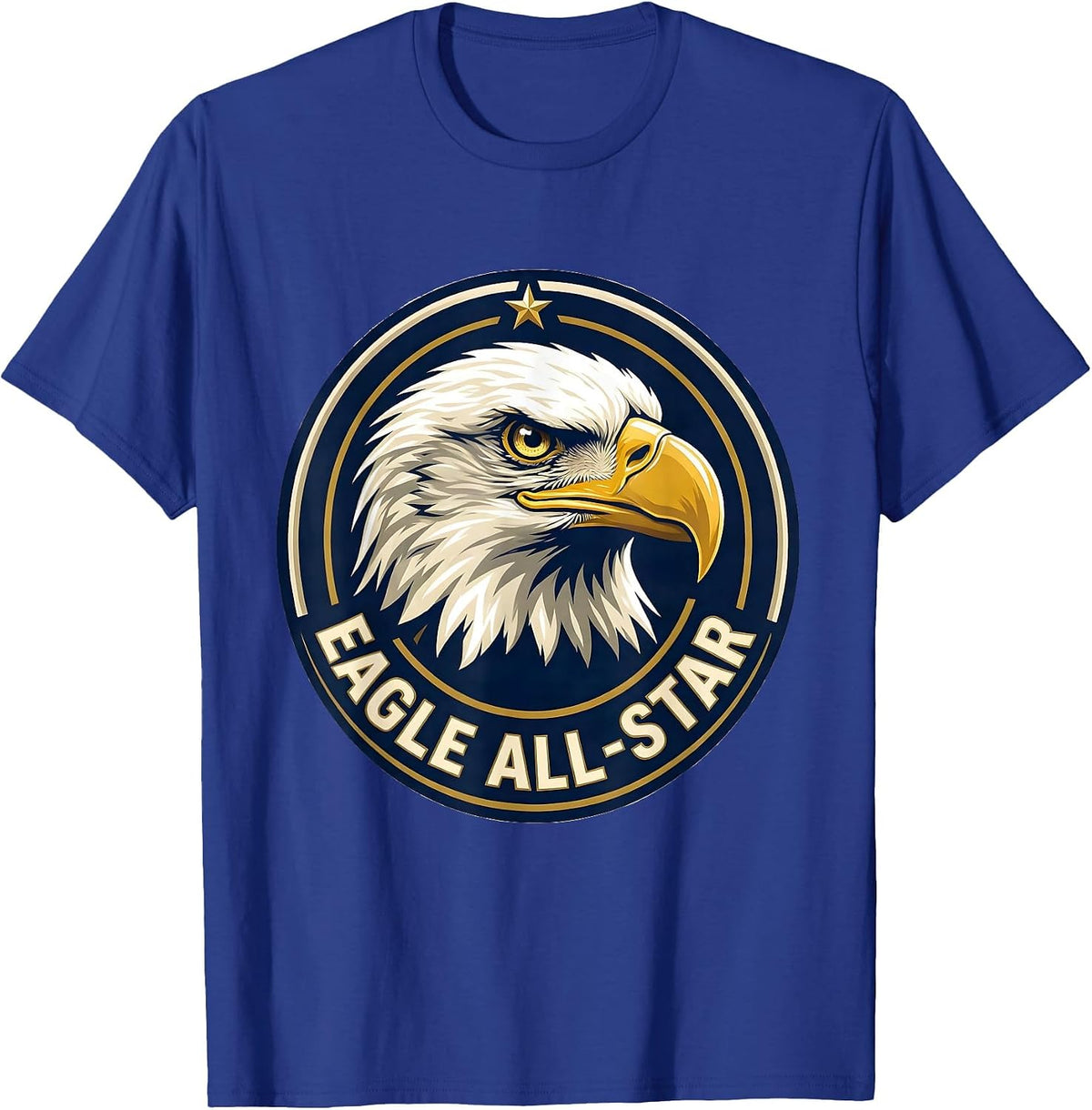 Eagle All-Star Sports Mascot Fan Pride Family T-Shirt - Royal Blue