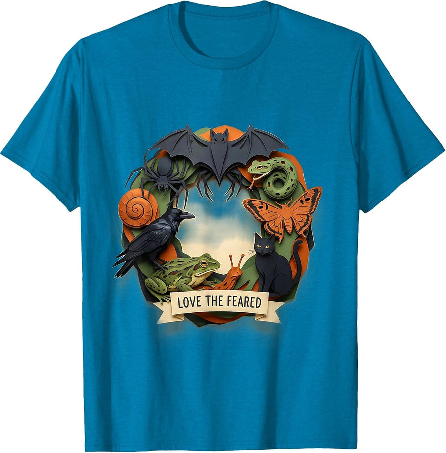 Love The Feared Cute Misunderstood Creatures Animal Lover T-Shirt - Sapphire Blue