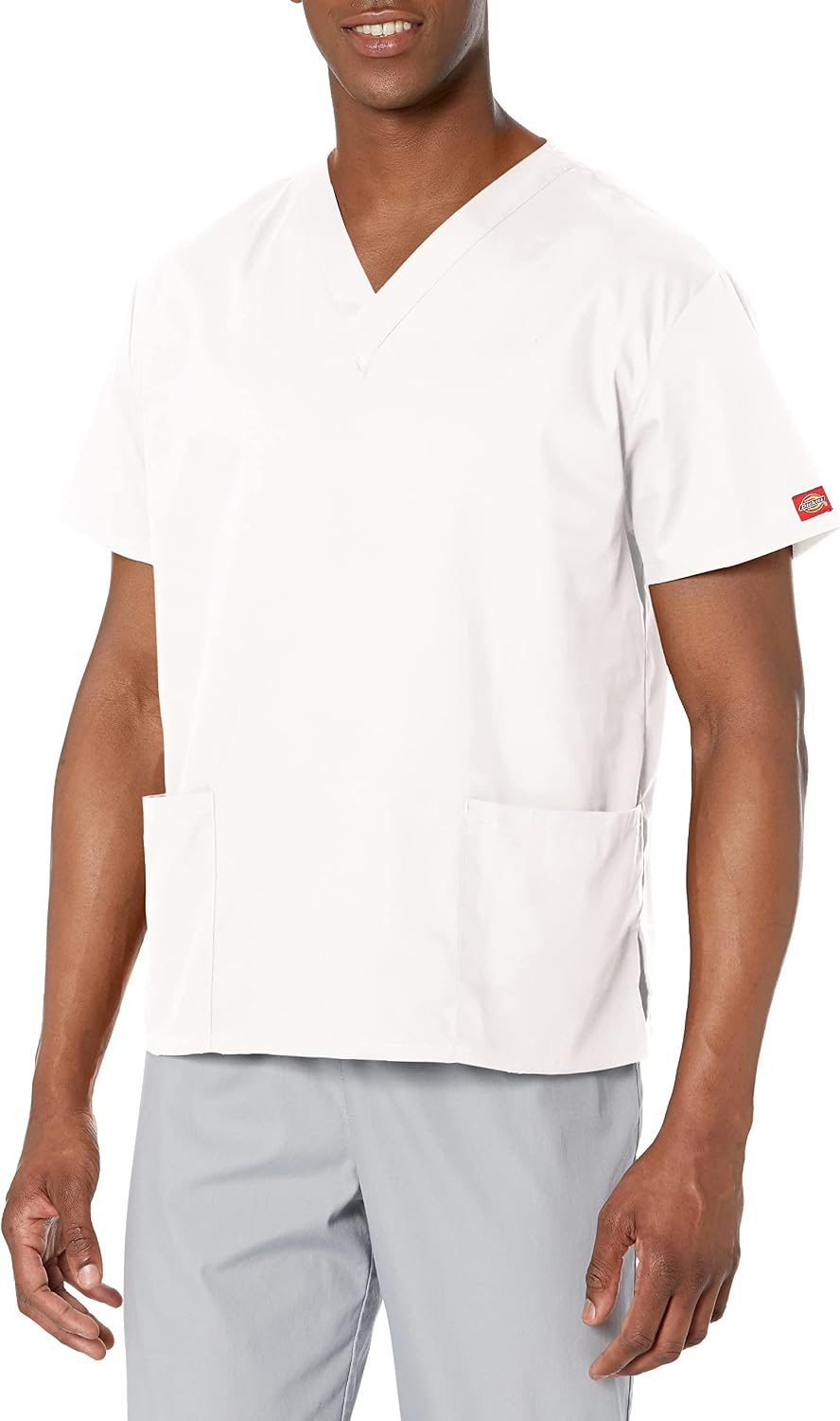 Dickies EDS Signature Scrubs Tops for Women V-Neck Modern Classic Fit - White