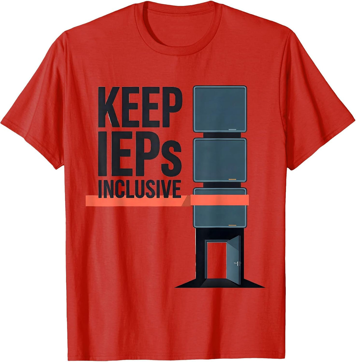 Men's Keep IEPs Inclusive Special Education Teacher Autism T-Shirt - Red