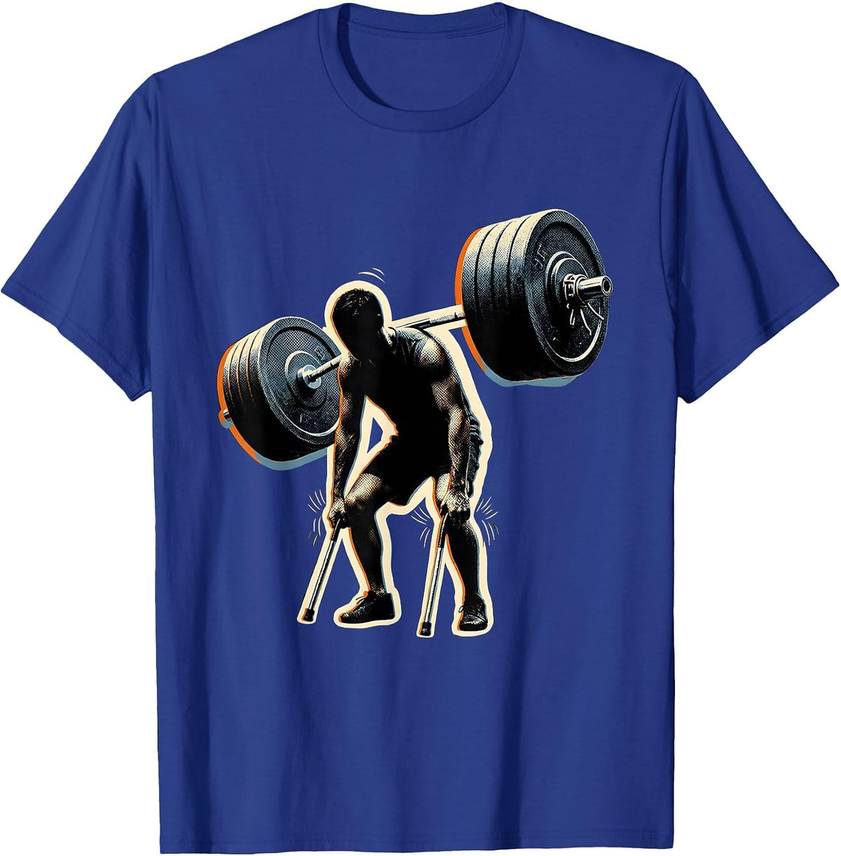 Tiny Exhausted Lifter Funny Gym Workout Meme T-Shirt - Royal Blue