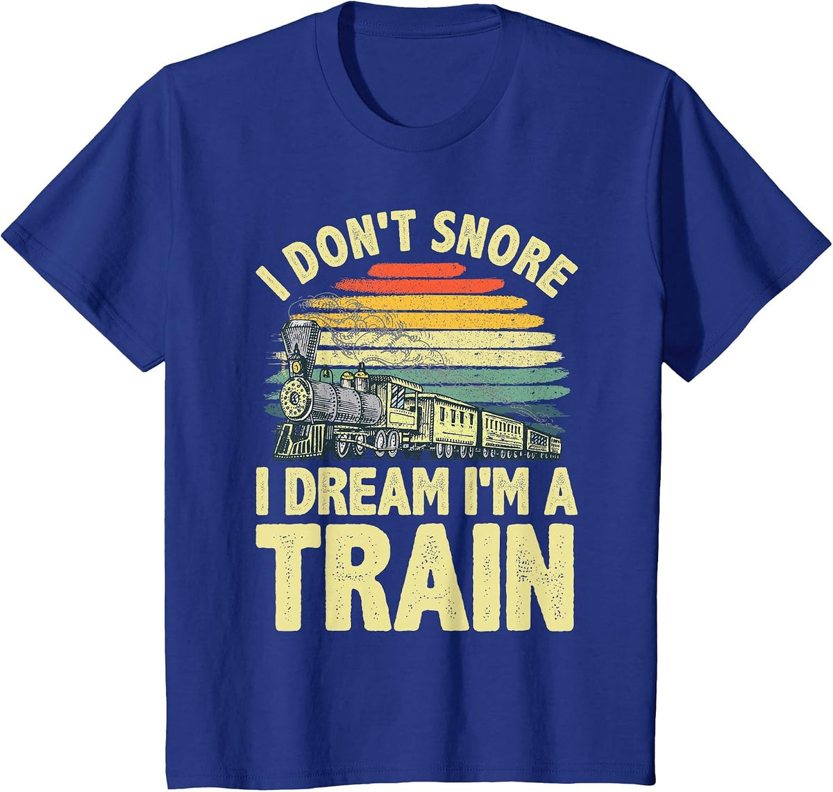 Best Train for Men Boys Steam Locomotive Train Collector T-Shirt - Royal Blue