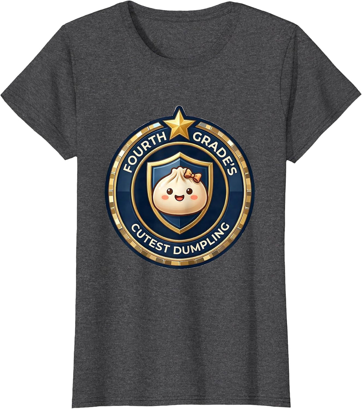 Women's Fourth Grade's Cutest Dumpling Cute Kawaii Back to School T-Shirt - Dark Heather Grey