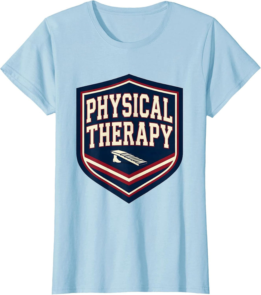 Women's Physical Therapy Sports Occupational Therapist OT Month Gift T-Shirt - Baby Blue