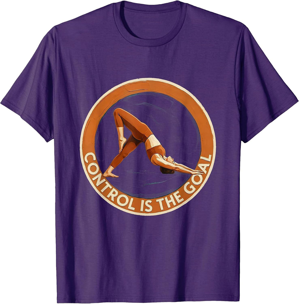 Men's Control Is the Goal Pilates Graphic Design T-Shirt - Purple
