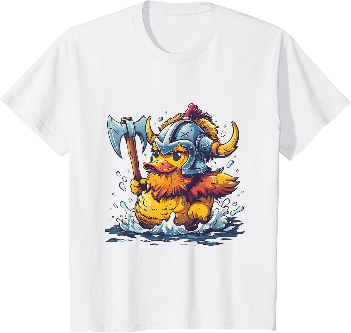Rubber Duck Viking Helmet Rubber Duck T-Shirt - White
