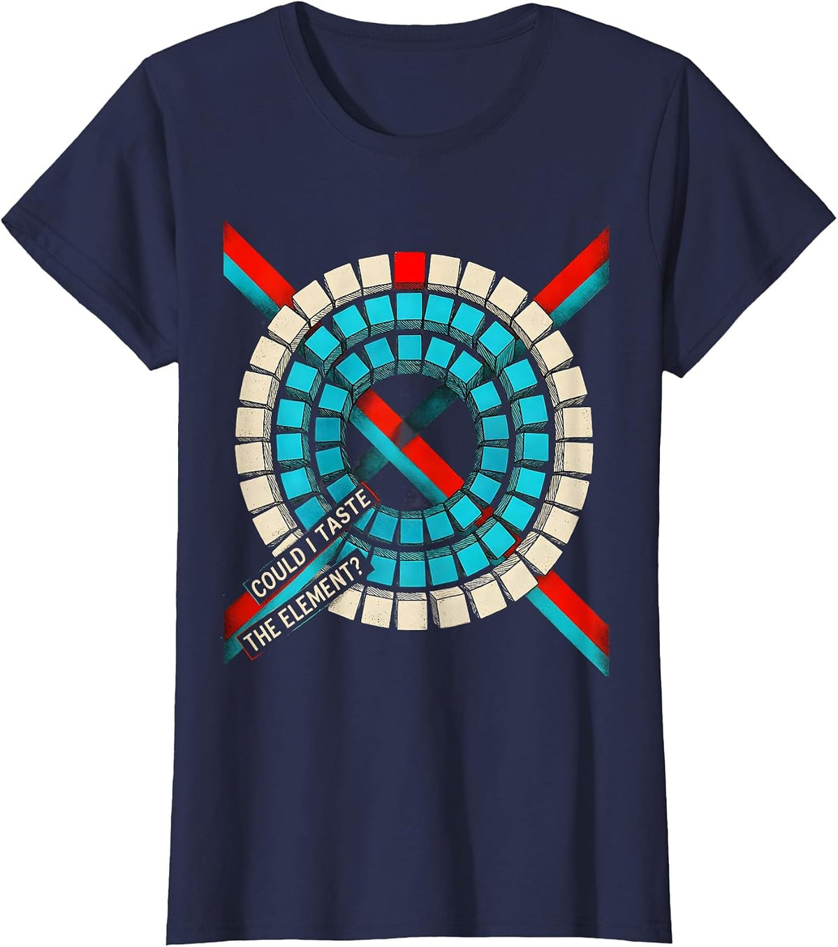 Women's Could I Taste The Element Funny Periodic Table Chemistry T-Shirt - Navy Blue