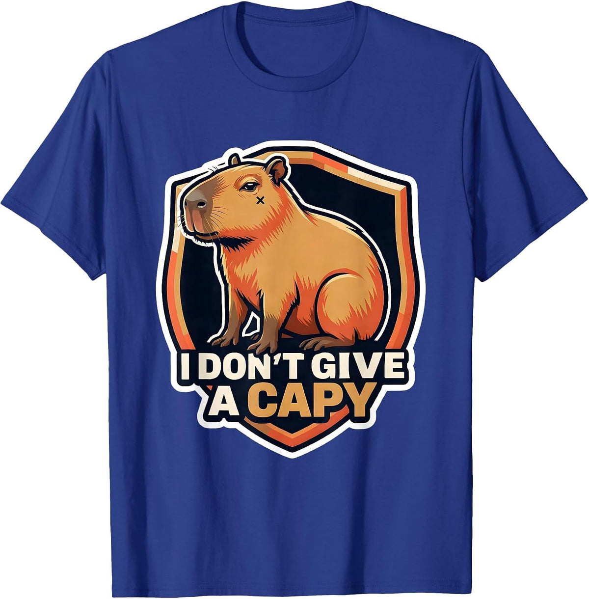 I Don't Give A Capy Funny Capybara Animal Humor Meme T-Shirt - Royal Blue