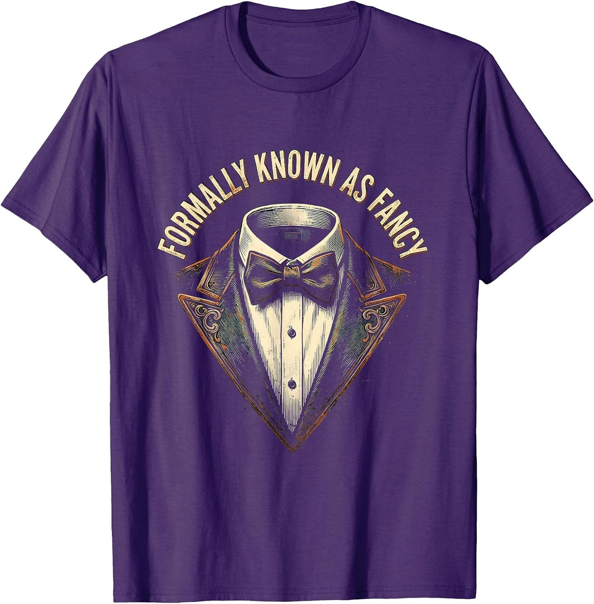 Formally Known As Fancy Tuxedo Humor Design T-Shirt - Purple