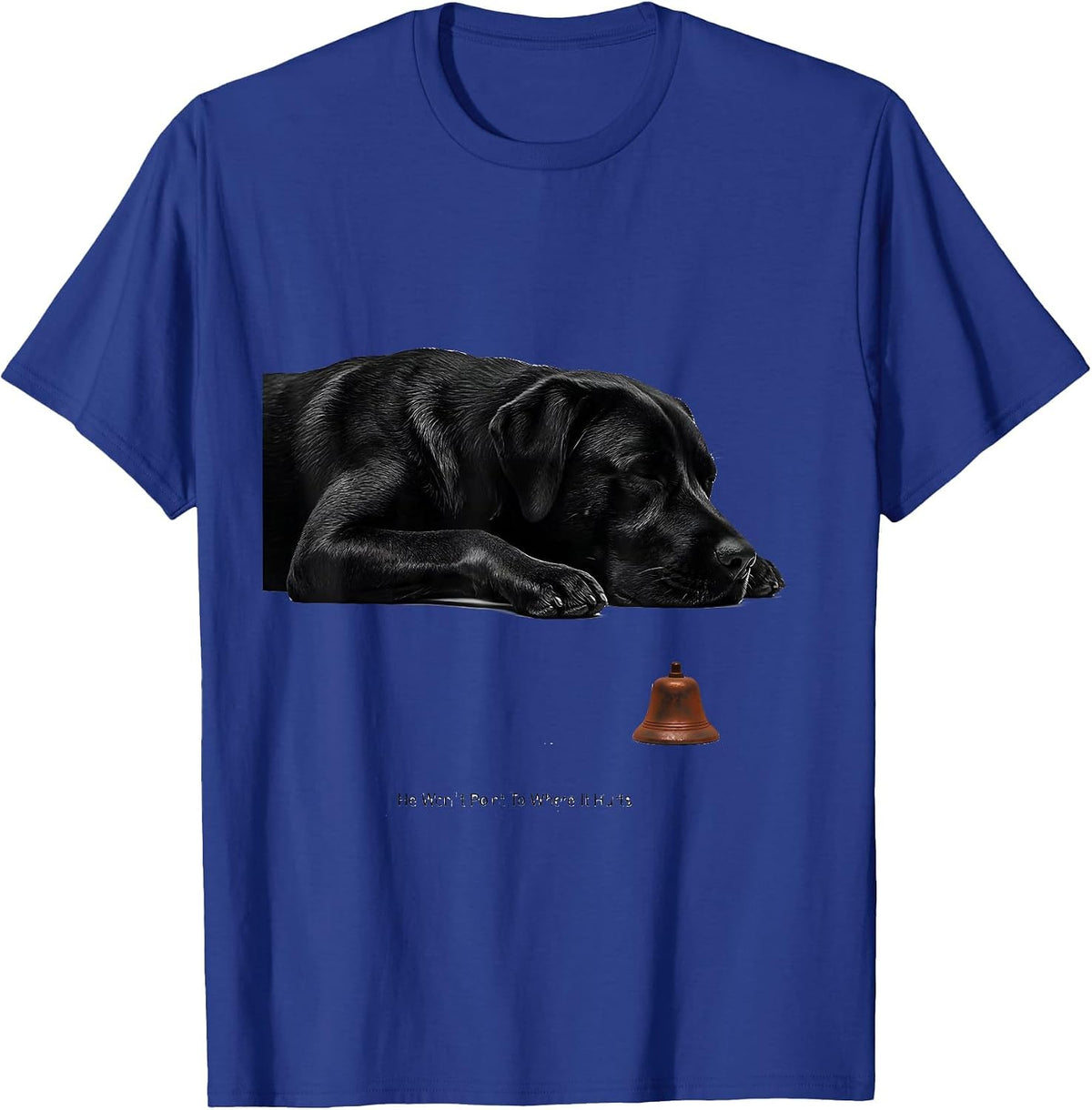 Men's He Won't Point To Where It Hurts Funny Veterinarian Vet Tech T-Shirt - Royal Blue