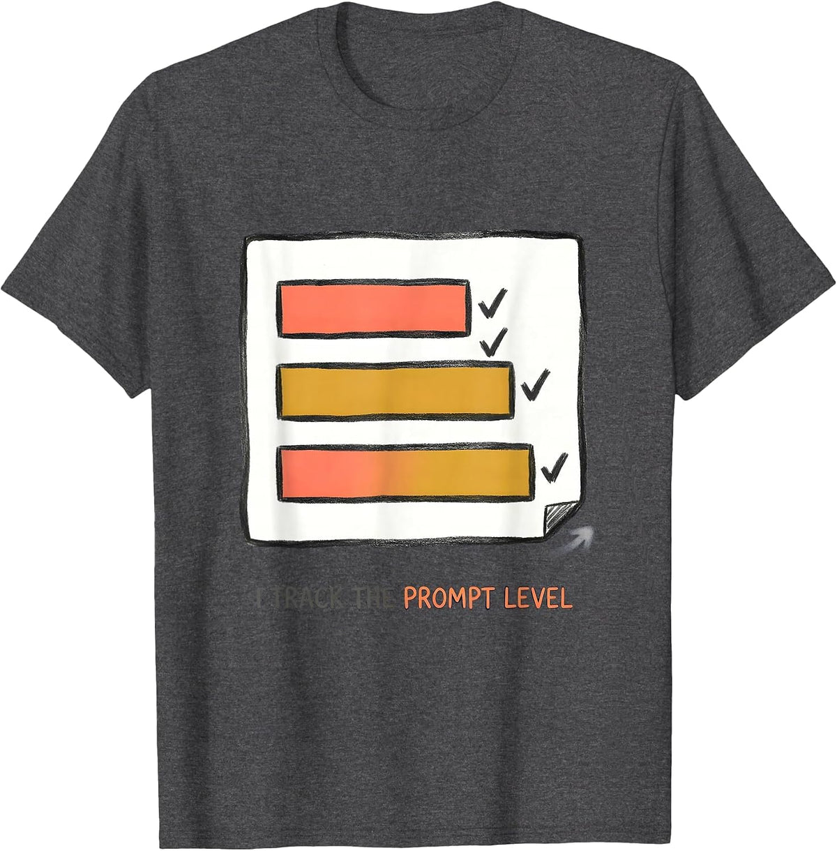 Men's I Track The Prompt Level Special Education Teacher SPED T-Shirt - Dark Heather Grey