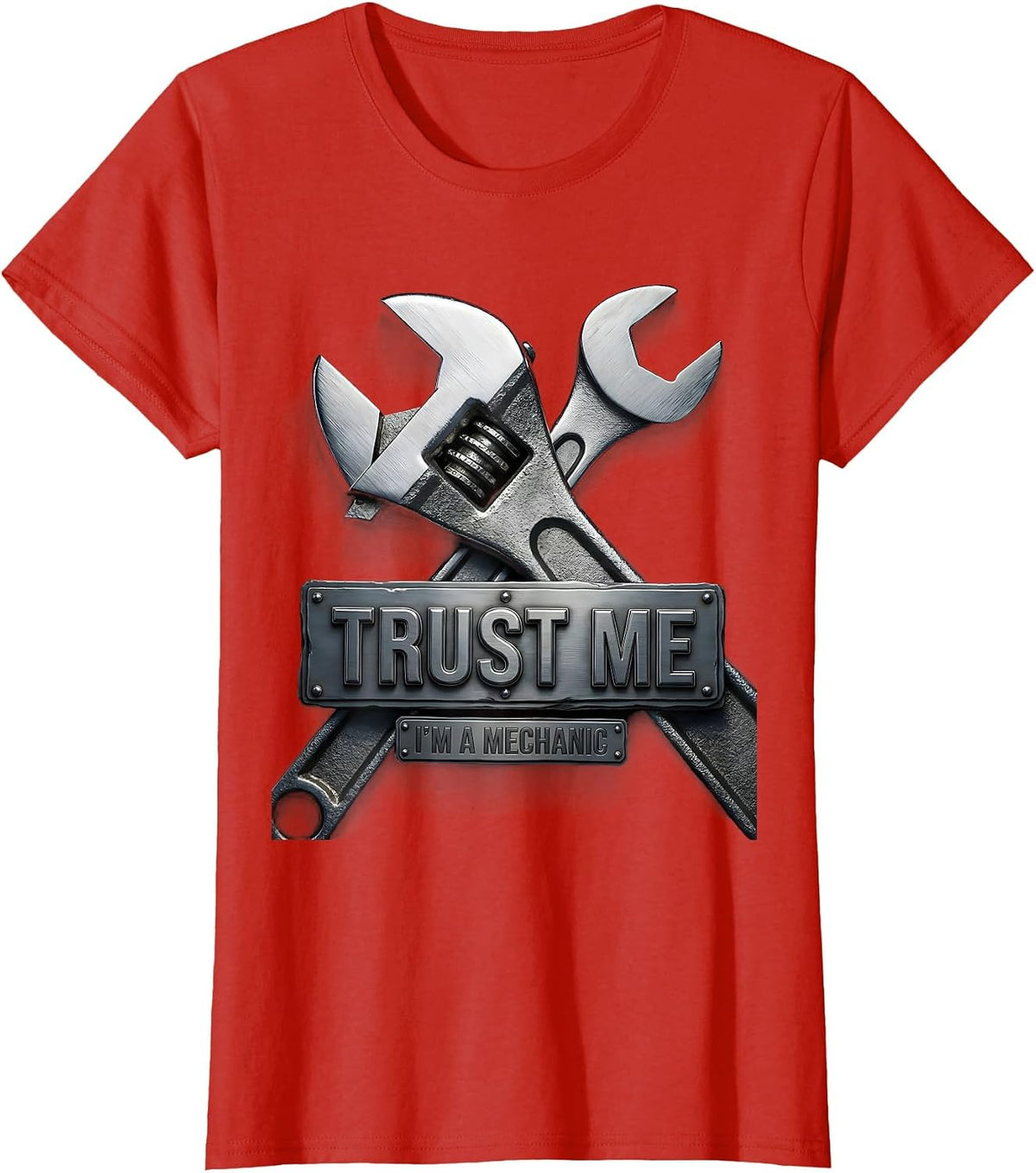 Trust Me I'm a Mechanic Funny Auto Design T-Shirt - Red