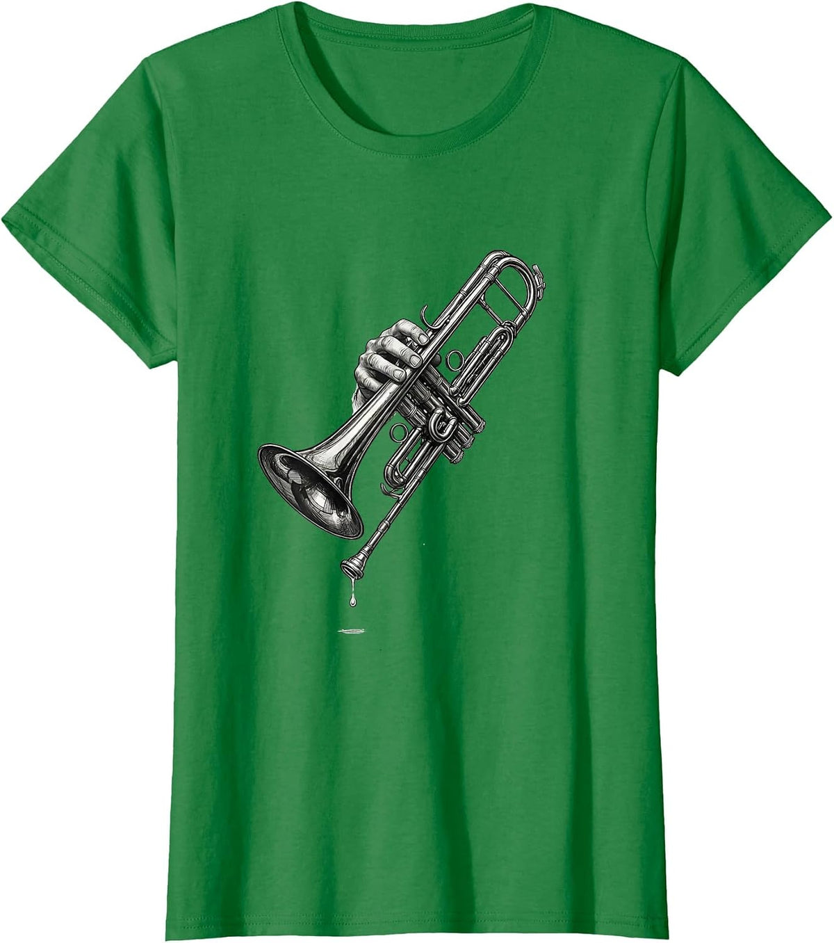 Trombone Slide Tired Humor Band Player Gift T-Shirt - Kelly Green