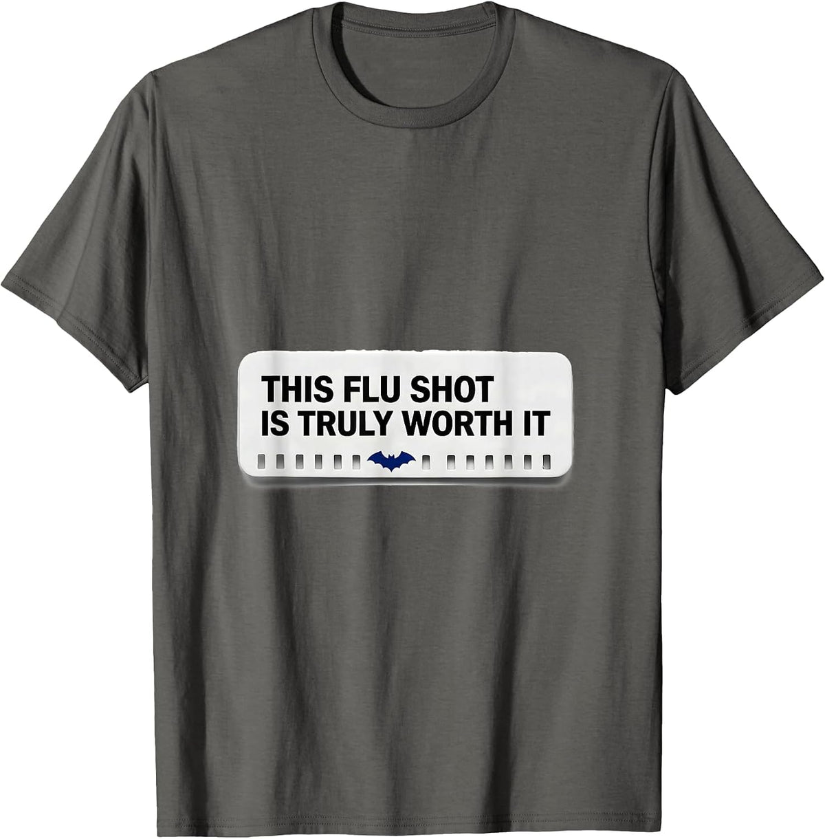 Men's This Flu Shot Is Truly Worth It Funny Nurse Halloween T-Shirt - Asphalt Grey