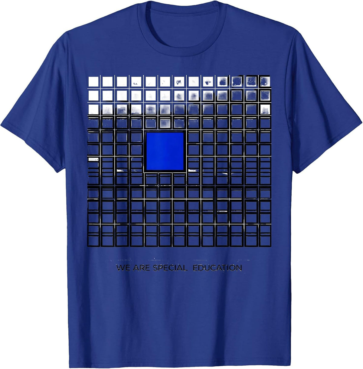 We Are Special Education Geometric Teacher Awareness Gift T-Shirt - Royal Blue