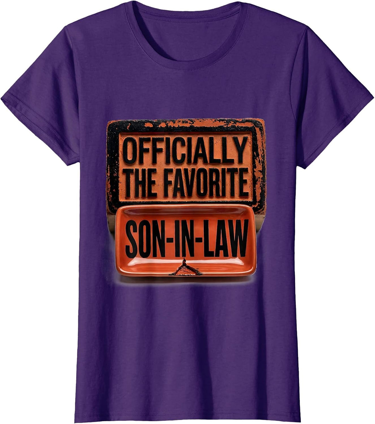 Women's Officially The Favorite Son-In-Law Funny Family Humor T-Shirt - Purple