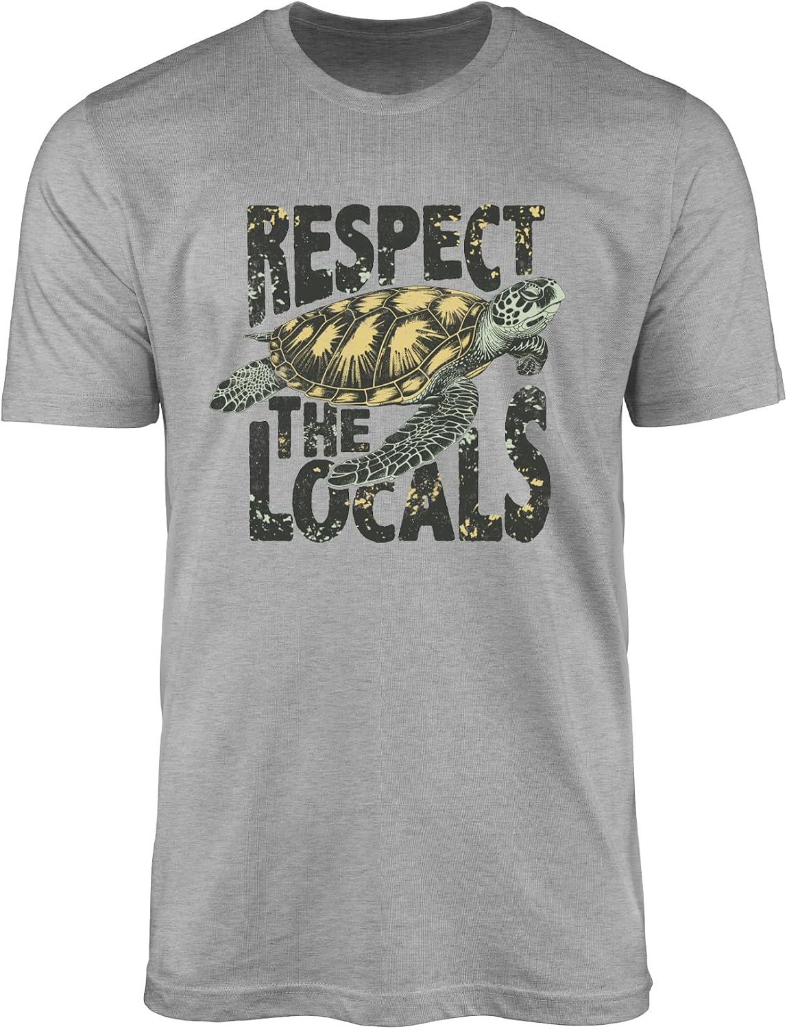 Respect The Locals T-Shirt for Men Women – Sea Turtle Graphic Tee – Ocean Wildlife Conservation Unisex Summer Shirt -