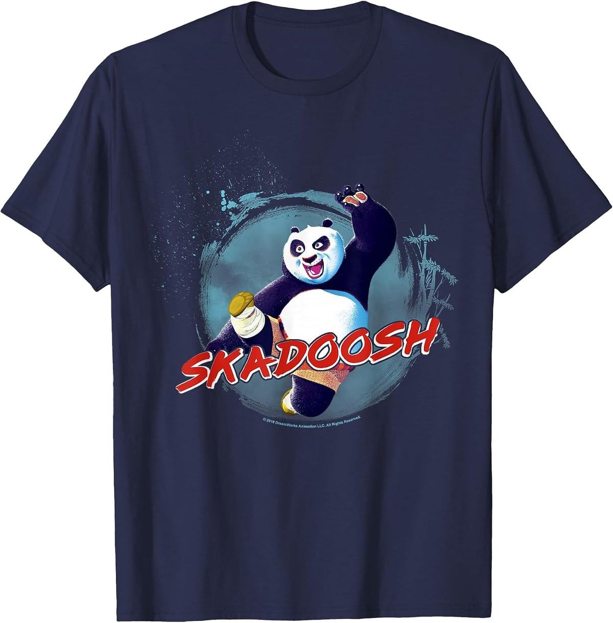 Kung Fu Panda Po Skadoosh Action Pose T-Shirt - Navy Blue