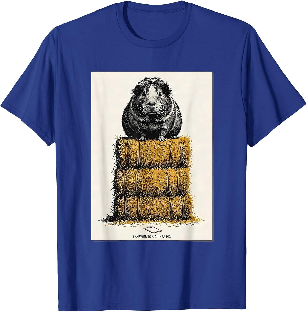 I Answer To A Guinea Pig Funny Guinea Pig Lover Pet Owner T-Shirt - Royal Blue