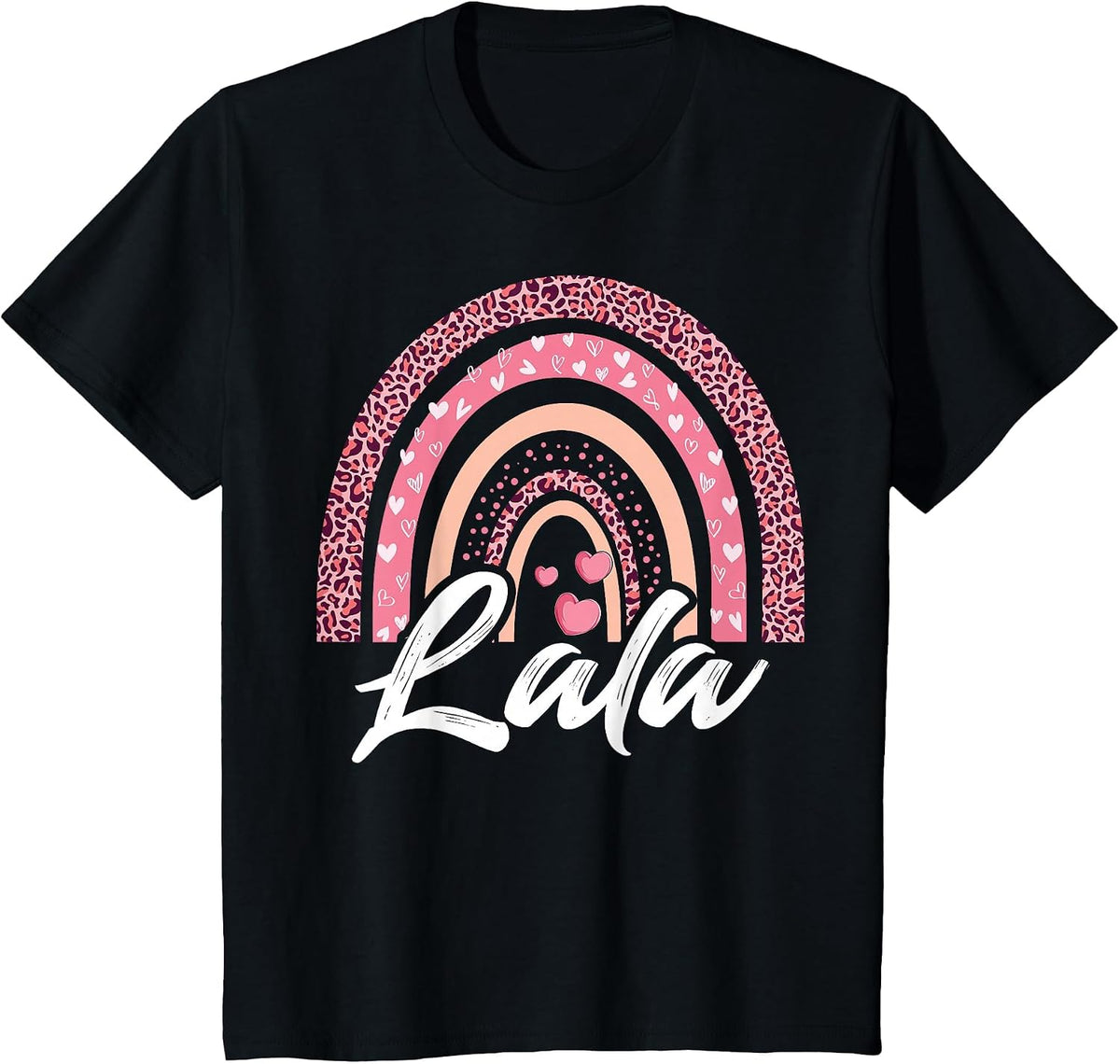 Women Lala Mothers Day for Best Lala Ever Rainbow Grandma T-Shirt - Black