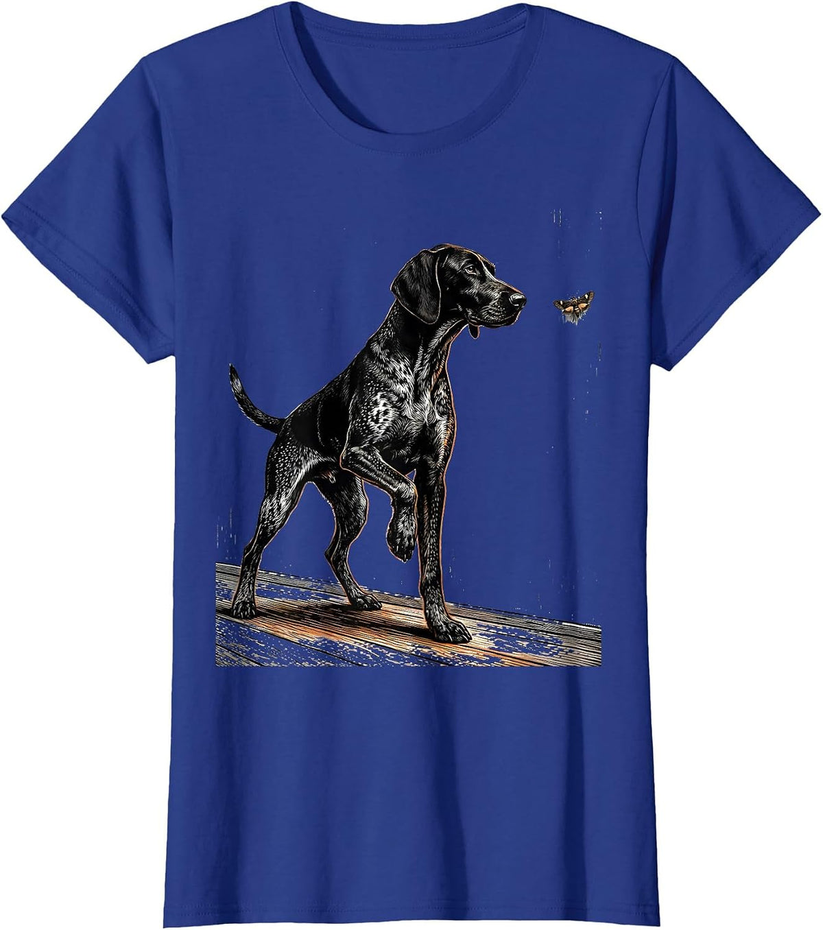 Women's German Shorthaired Pointer Hunting Dog Mom Gift T-Shirt - Royal Blue