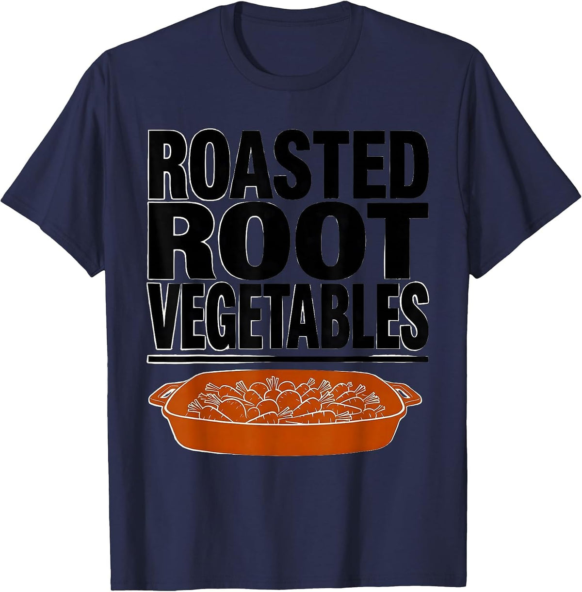 Men's Roasted Root Vegetables Bootleg 90's Rap Rock Vintage Funny T-Shirt - Navy Blue