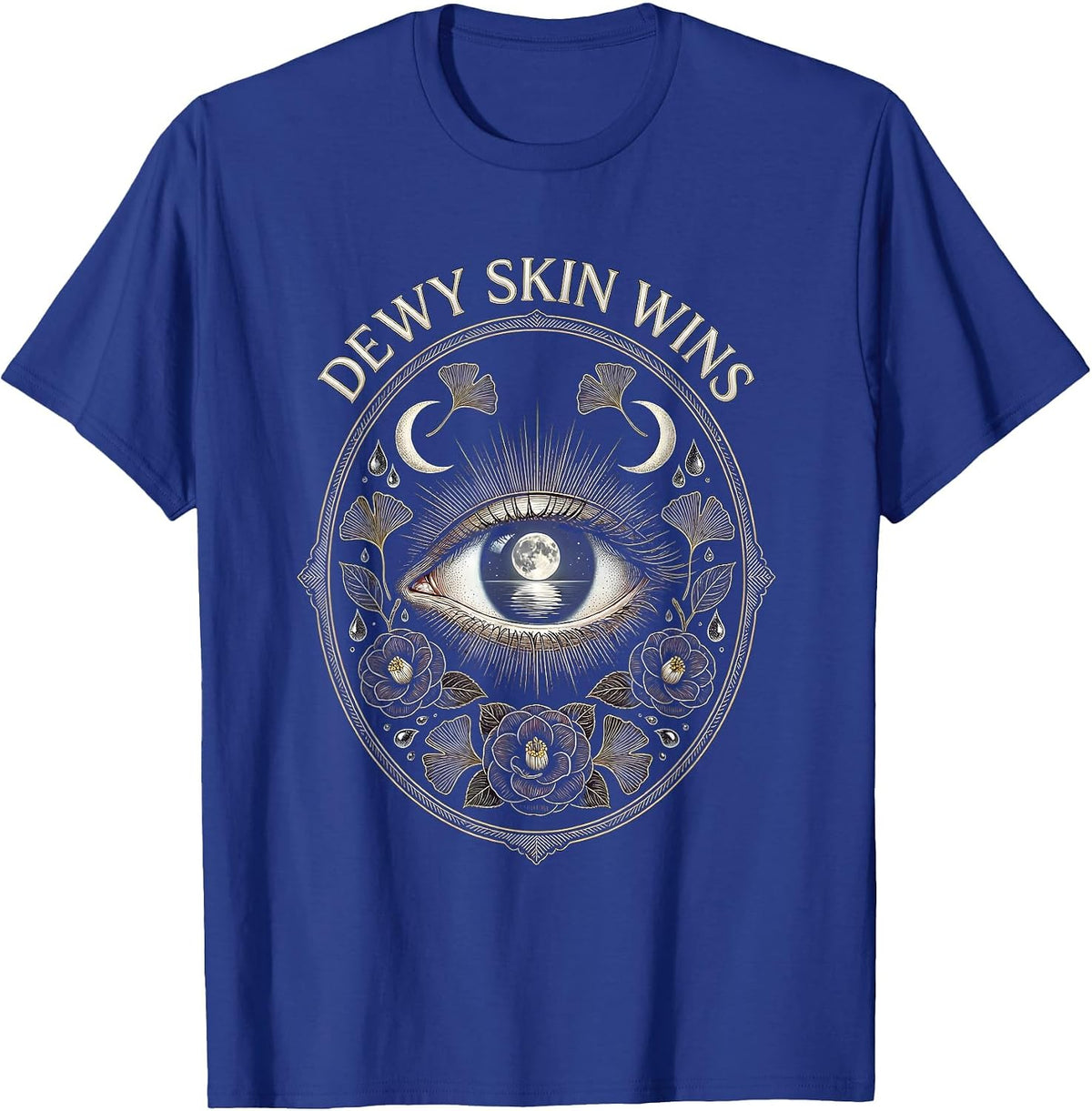 Men's Dewy Skin Wins K-Beauty Skincare Design T-Shirt - Royal Blue
