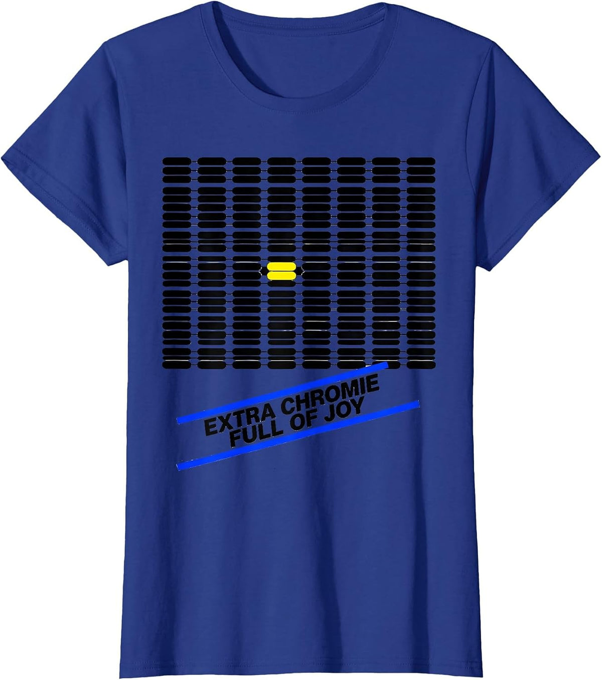 Women's Extra Chromie, Full Of Joy Heartfelt Down Syndrome Awareness T-Shirt - Royal Blue