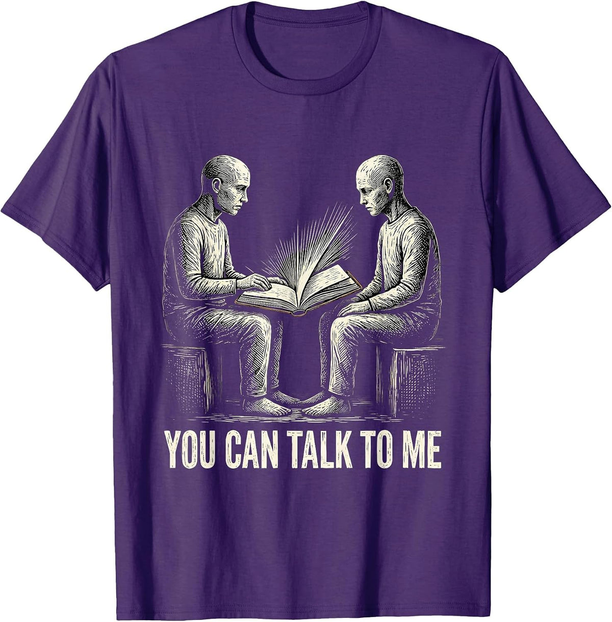 Men's You Can Talk To Me Funny School Counselor Camp Counselor T-Shirt - Purple