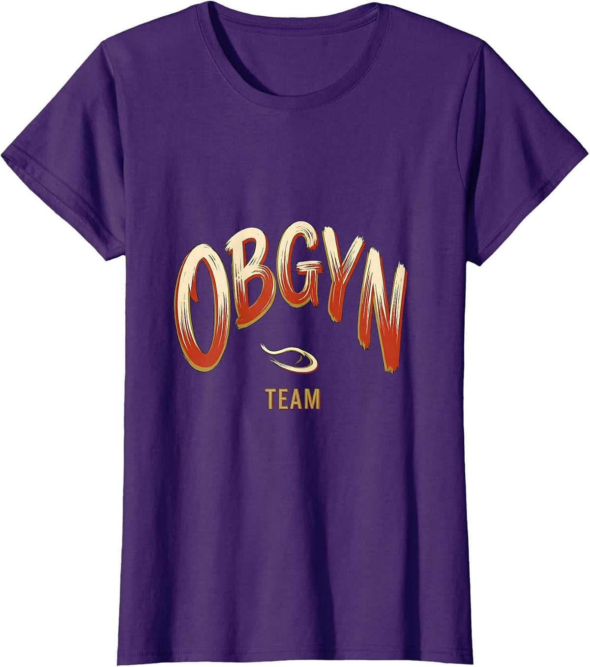 Women's OBGYN Team Funny OB GYN Squad Nurse OB Tech T-Shirt - Purple