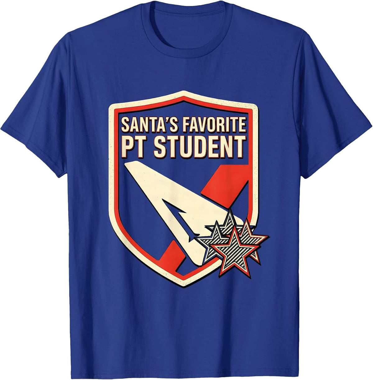 Men's Santa's Favorite PT Student Funny Physical Therapist T-Shirt - Royal Blue