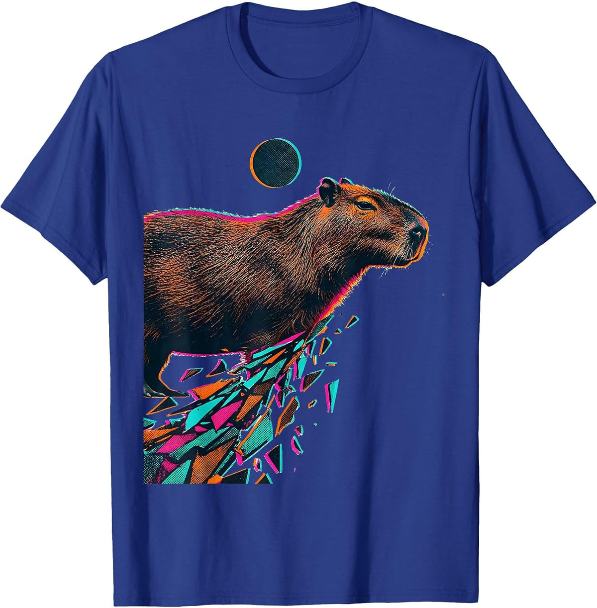Men's Capybara Meme Humor Funny Animal Gamer T-Shirt - Royal Blue