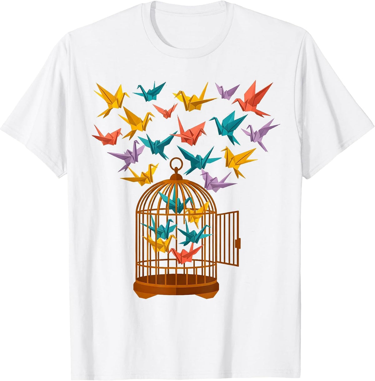 Special Education Teacher Open Birdcage Art T-Shirt - White