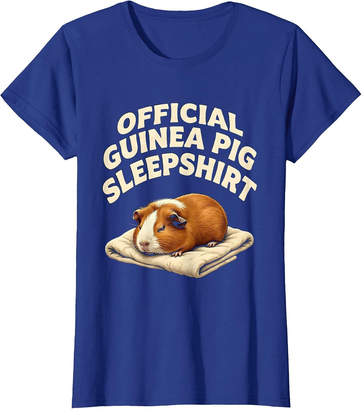 Women's Official Guinea Pig Sleepshirt Funny Pet Lover Gift T-Shirt - Royal Blue